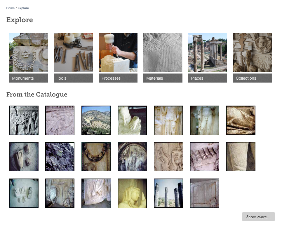 Art of Making explore page