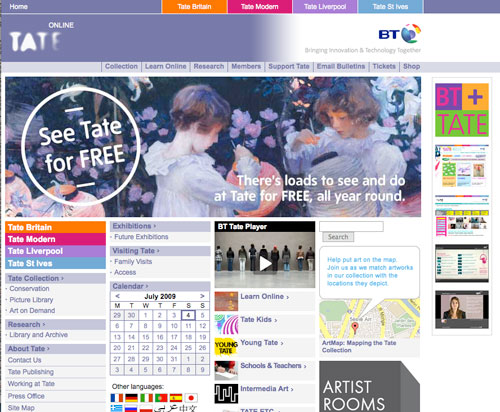 Tate home page