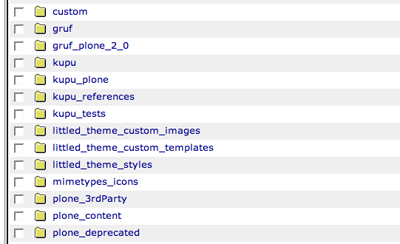 Screenshot of ZMI showing theme skin layers in ZMI